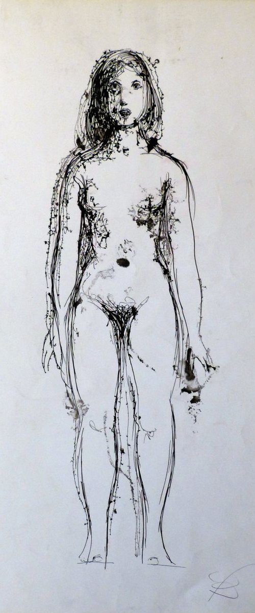 Standing Nude 25x48cm by Frederic Belaubre