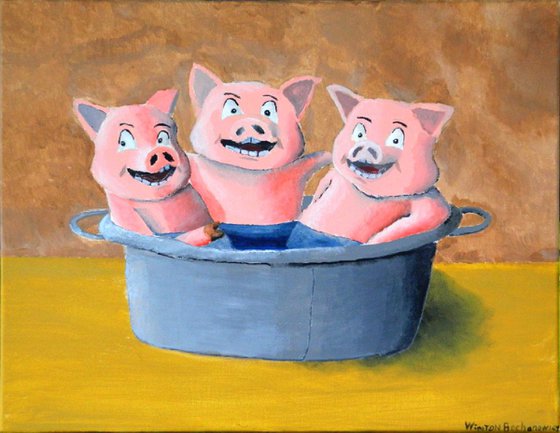 Three Pigs in a Tub