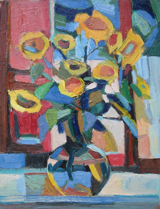 Sunflowers / Still life ( 34 x 26 cm )