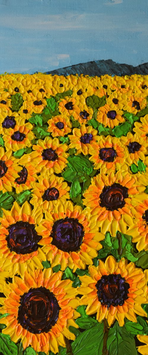 Sunflowers ! Ready to hang by Amita Dand