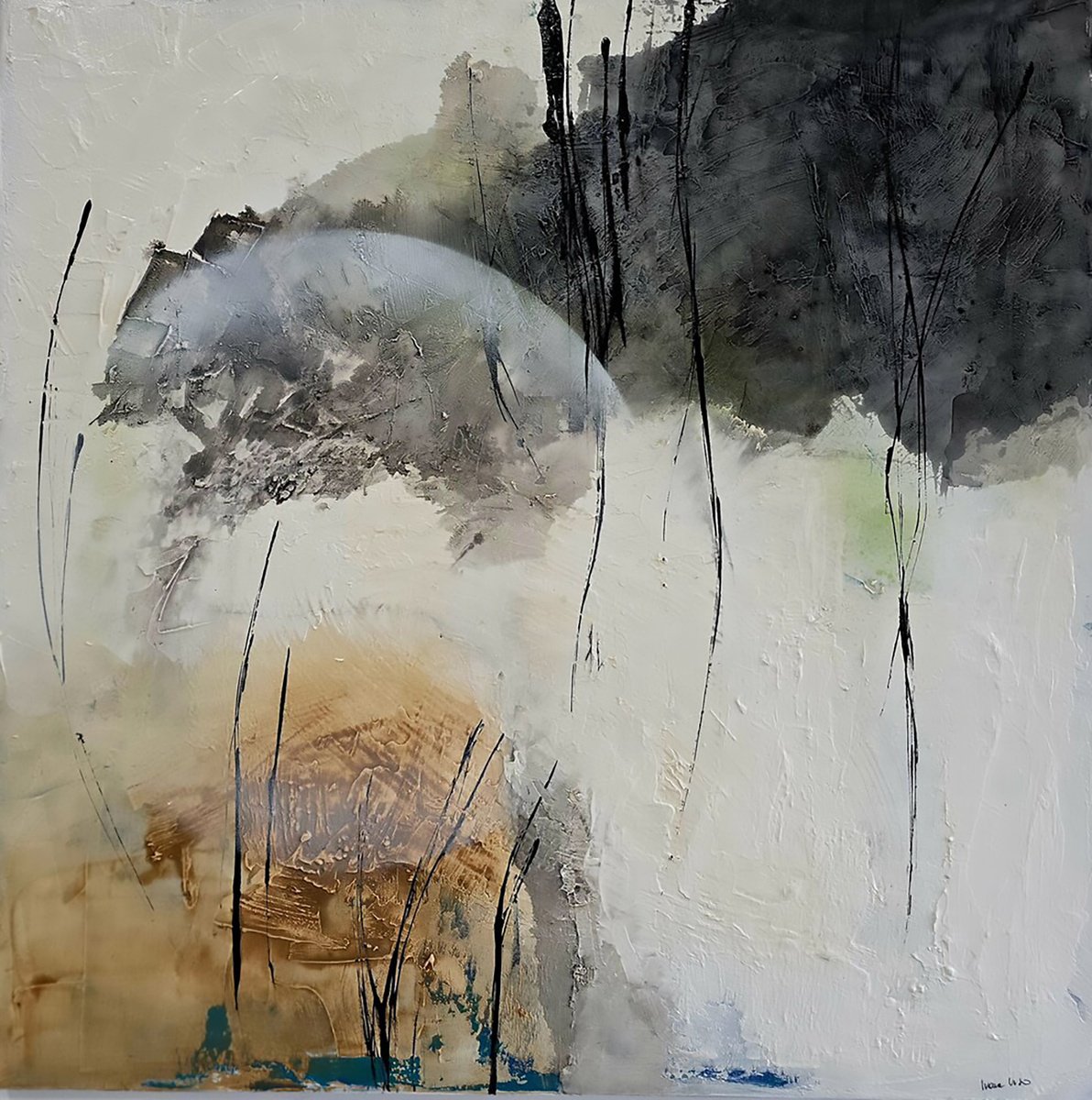 Suspended Line By Ivana Urso, 28 X 28, Artwork For Sale On Artfinder