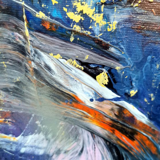 Stuning framed abstract masterpiece flowers of time still life KLOSKA