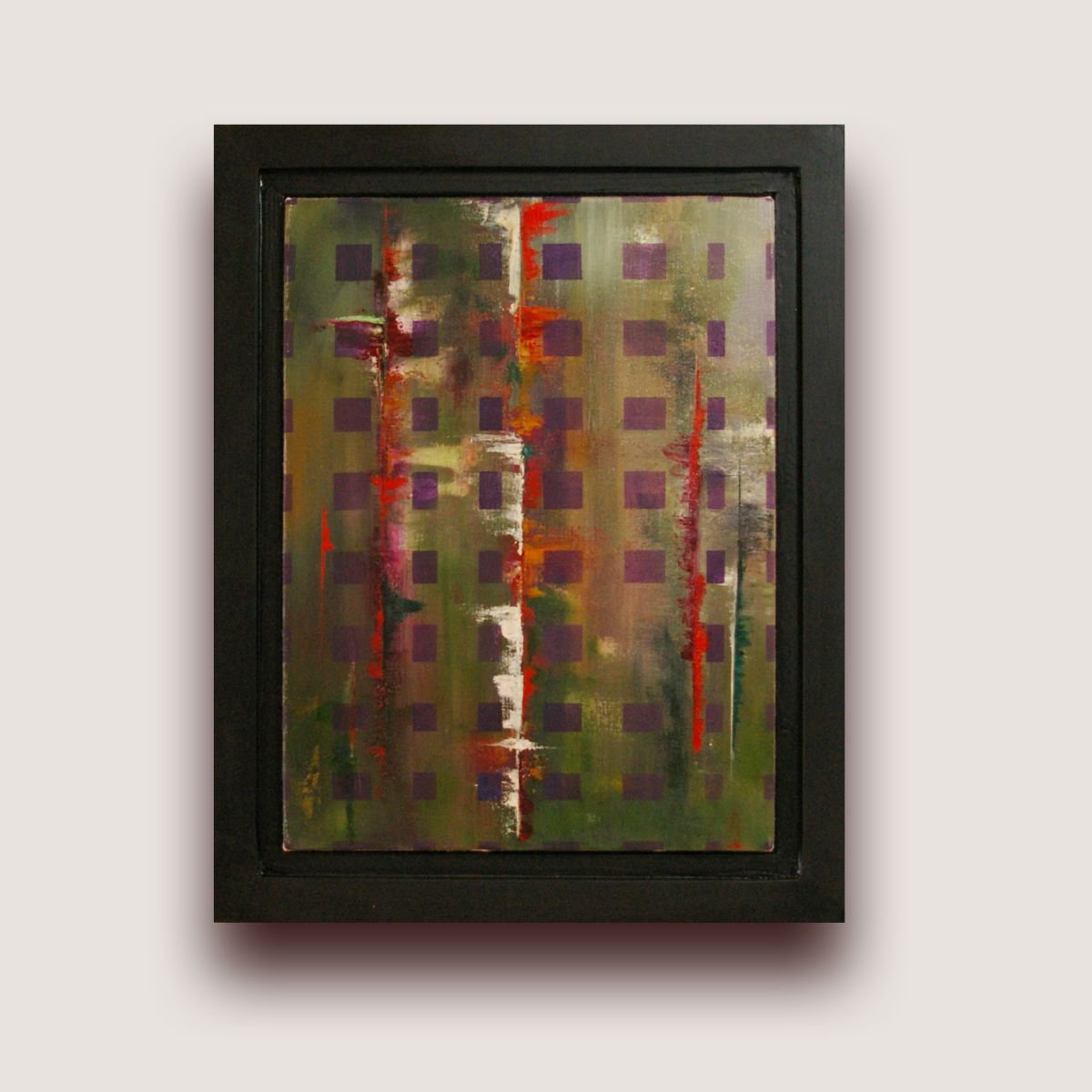 Abstract Oil Painting - Ab Squares v by Matthew Withey
