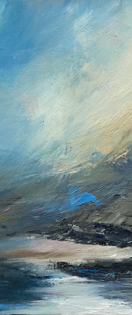 Last Light Over Cornish Sea by Belinda Reynell