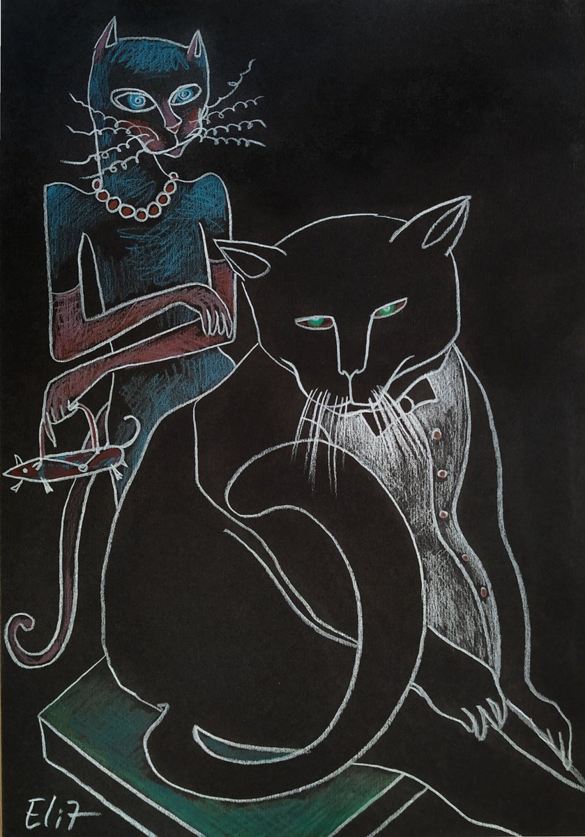 Expressive Animal Pencil Drawing By Elisheva Nesis, 9 X 13, It Won