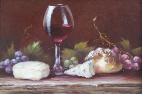 Cheese and wine by Natalia Kakhtiurina