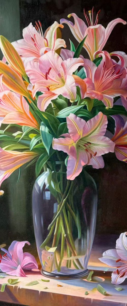 Flowers in bottle t310 by Kunlong Wang