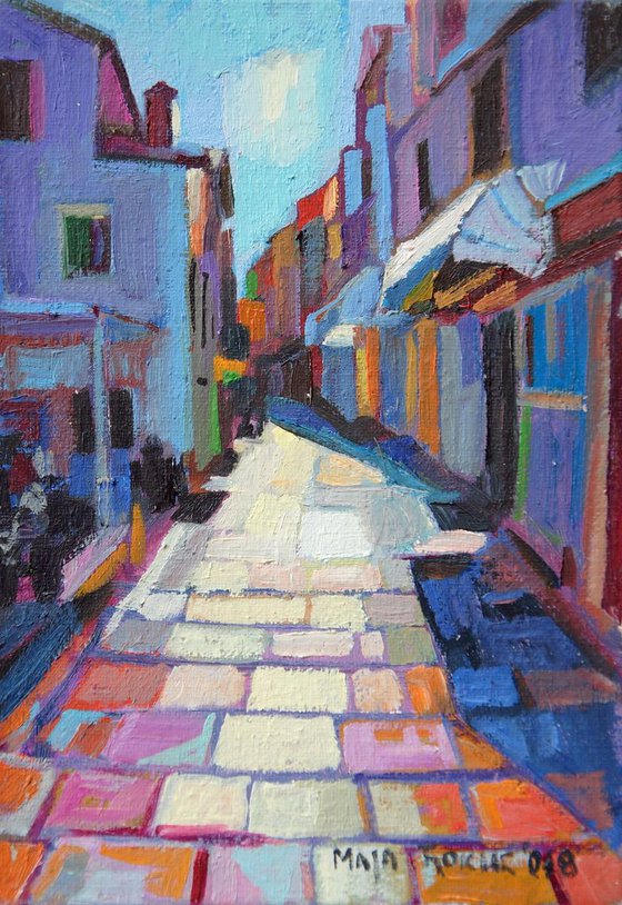 Mediterranean street / 16.1 x 11.2 cm