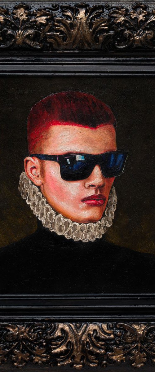 Portrait of a Young Man in Sunglasses by Oleksandr Balbyshev