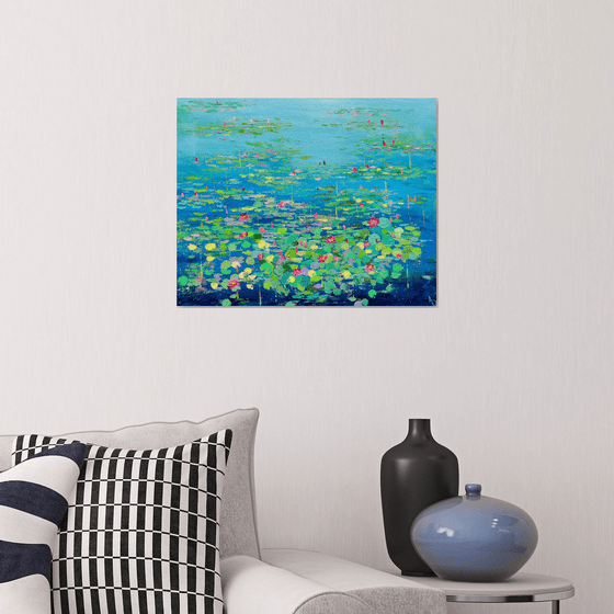 A slice of heaven! Water lilies painting