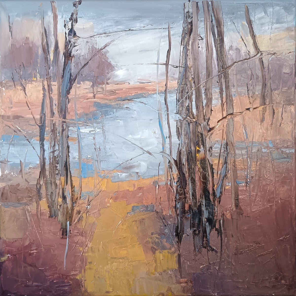 Expressive Oil Painting , Undressed By Emilia Milcheva, 20 X 20, Artwork For Sale On Artfinder