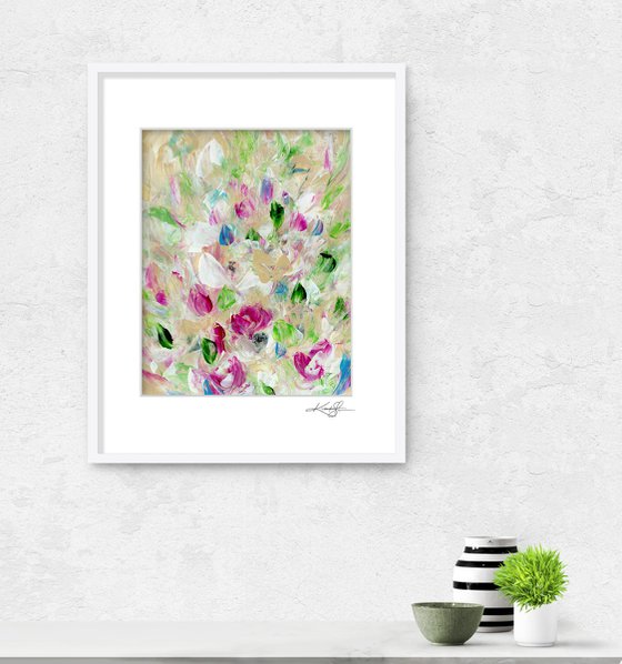 Tranquility Blooms 3 - Flower Painting by Kathy Morton Stanion
