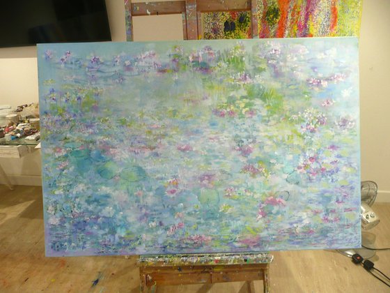 Pale Blue Waterlilies