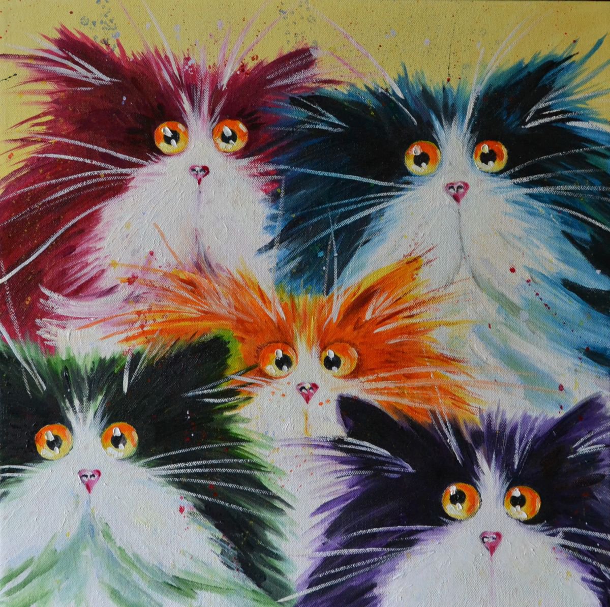 crazy cats by Tatyana Ambre