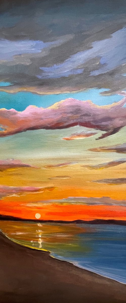 Sunset Beneath The Clouds by Aisha Haider