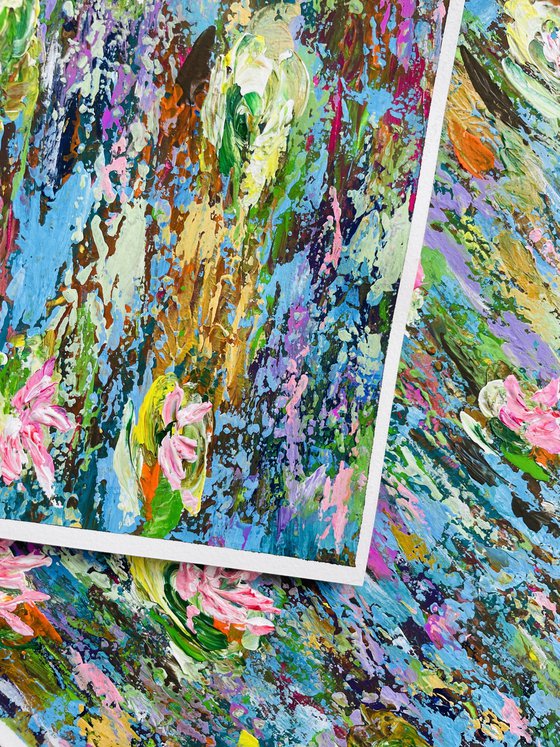 Nympheas - Water Garden Diptych - Work on Paper