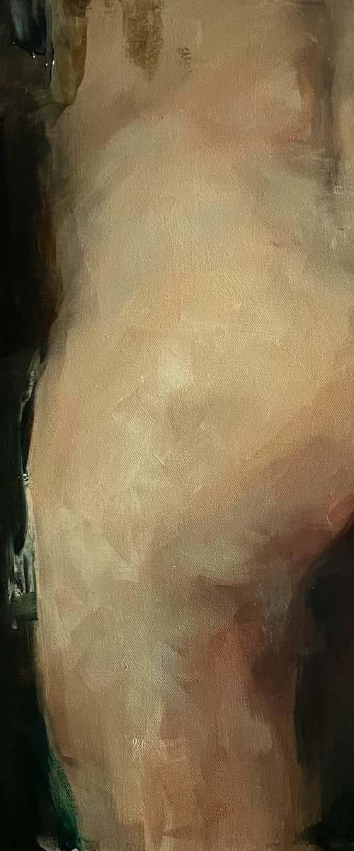 ,,NAKED"-nude male oil painting by Elena Mashajeva-Agraphiotis