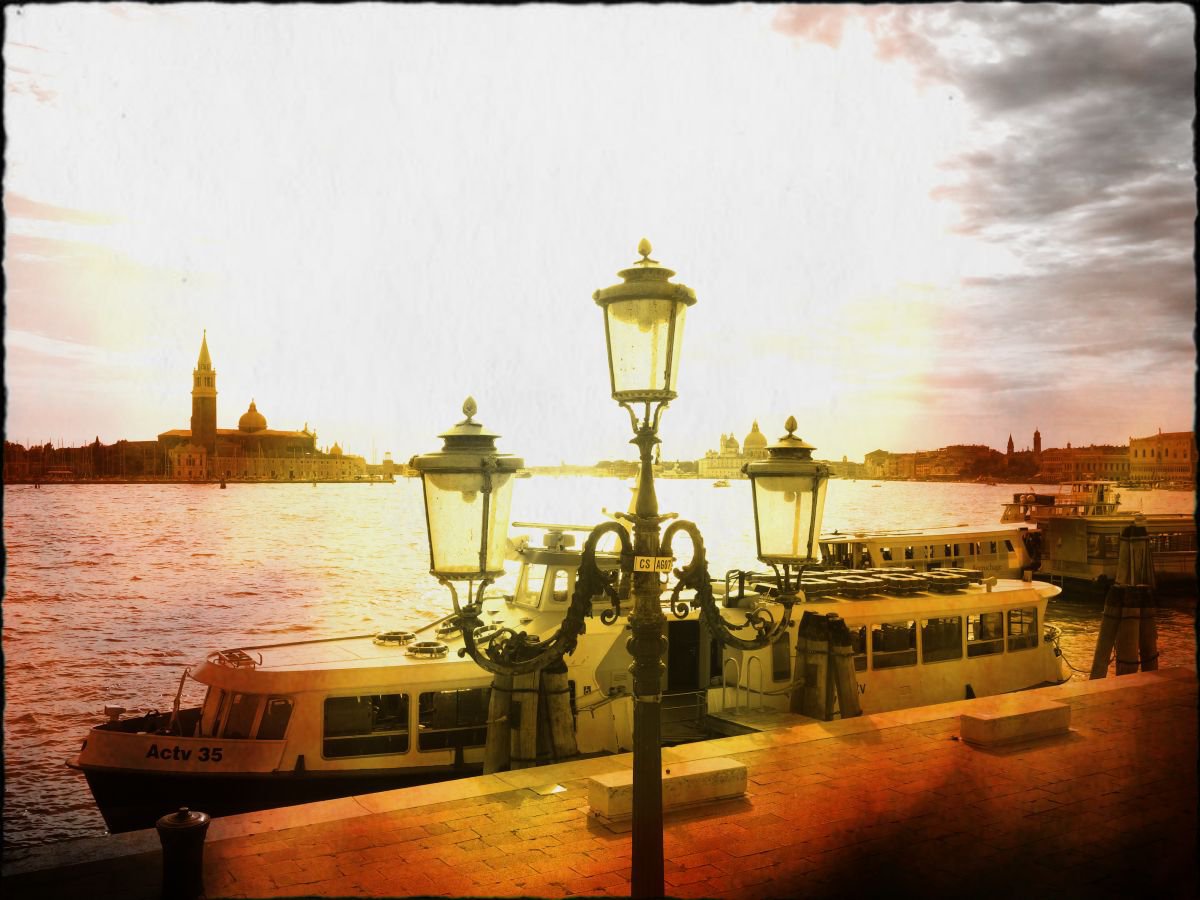 Venice in Italy - 60x80x4cm print on canvas 02499m4 READY to HANG by Kuebler