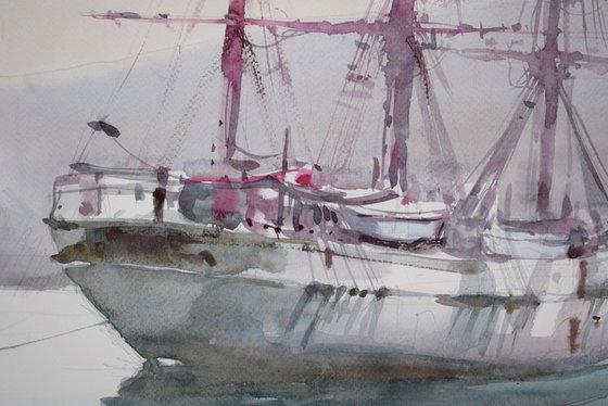 Ships in the adriatic harbor