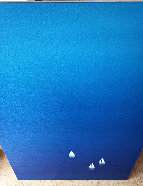 Blue ocean", n.24 - textured painting