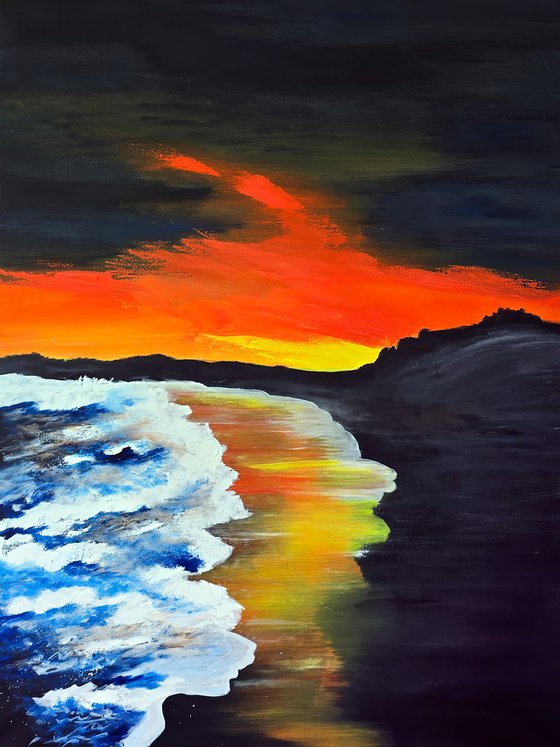 Fiery Sunset Coast