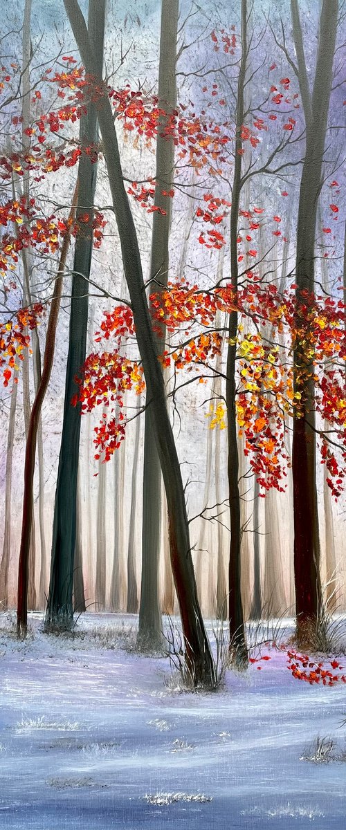 Individuality - autumn winter landscape, forest by Tanja Frost