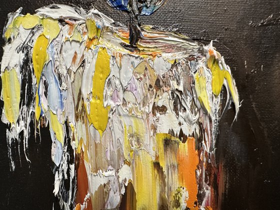 The candle is burning