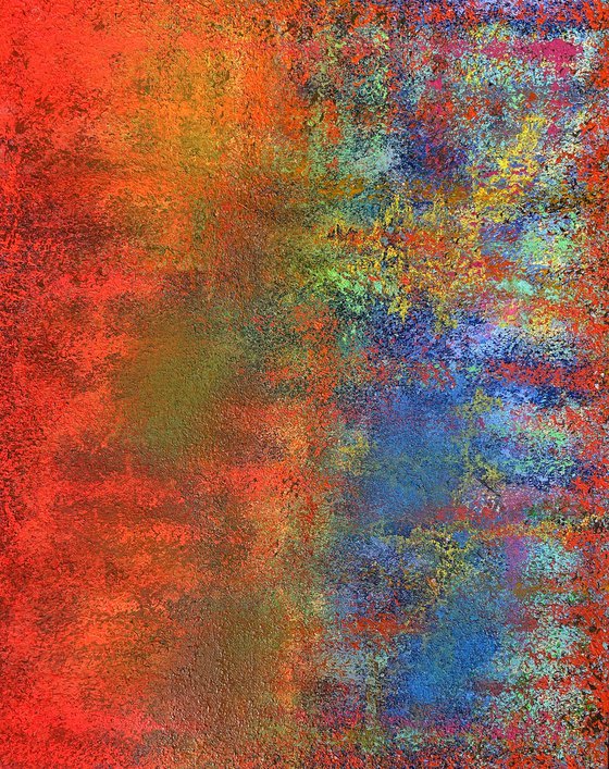 Abstract Orange and blue