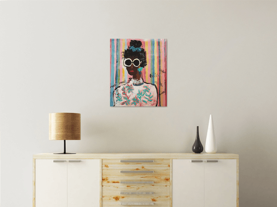 "Black girl with sunglasses"