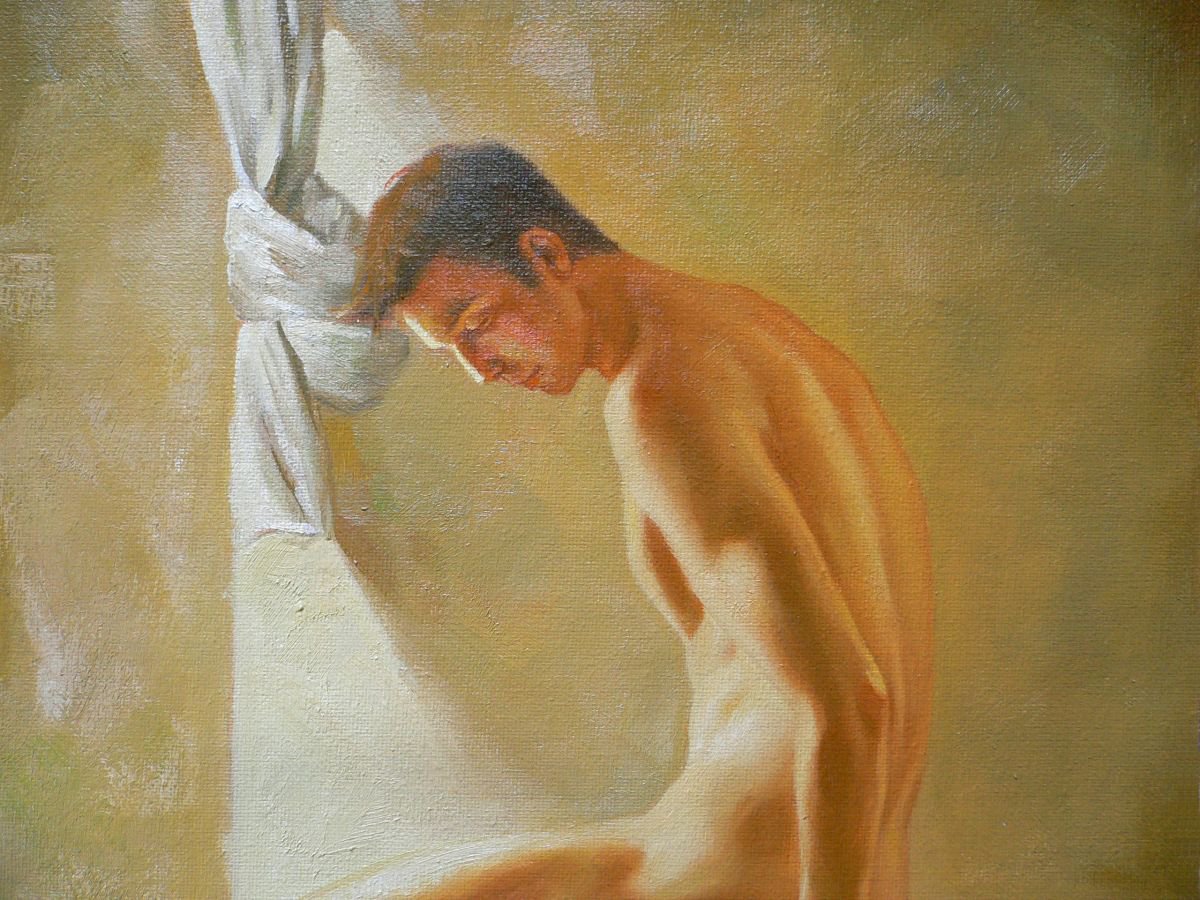 original oil painting art male nude man body on canvas #16-1-25-04 Oil  painting by Hongtao Huang | Artfinder