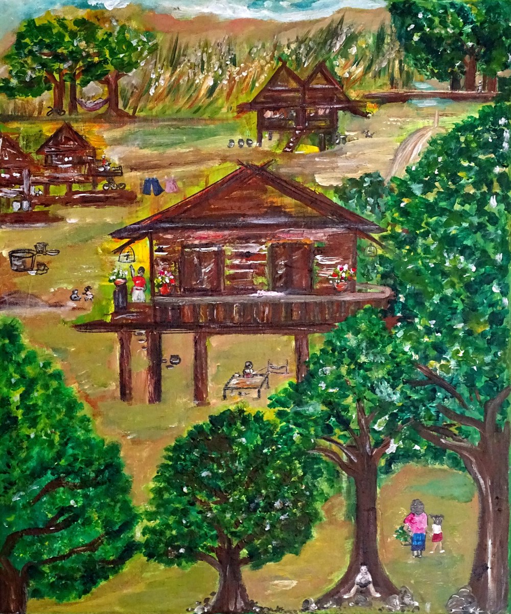 Family Life (Asia) By Cb., 20 X 24, Artwork For Sale On Artfinder