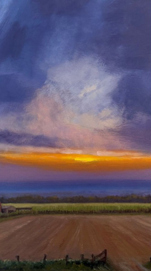 English Countryside - Setting Sun by Gary Obee