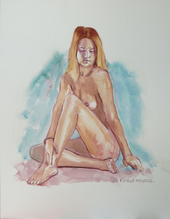 Seated female nude