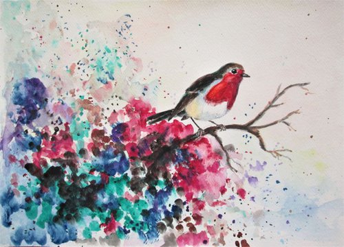 Robin Garden Bird by MARJANSART