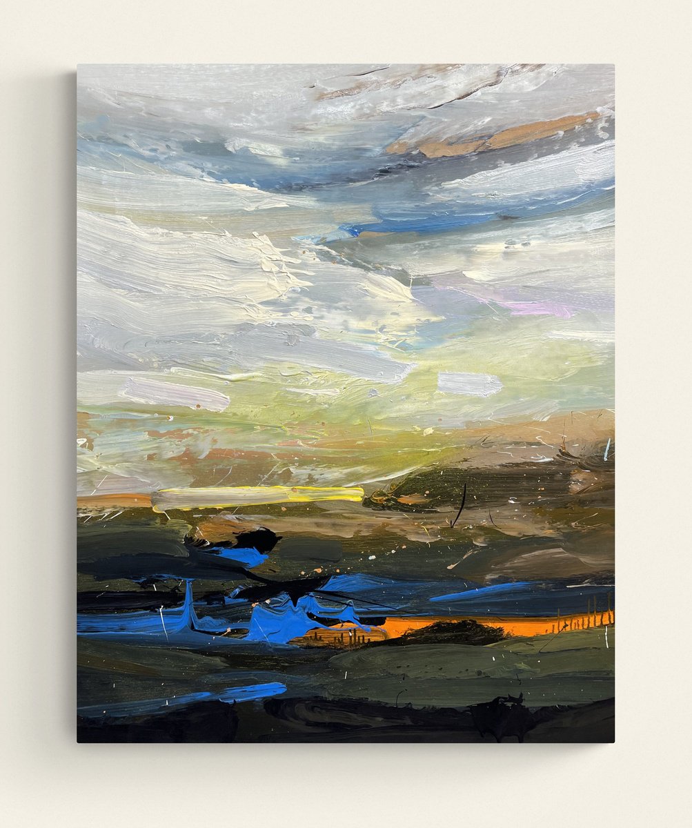 Abstract Acrylic Painting By Nazarii Medvid, 31 X 39", Depth Of Nature 207, Original Artwork