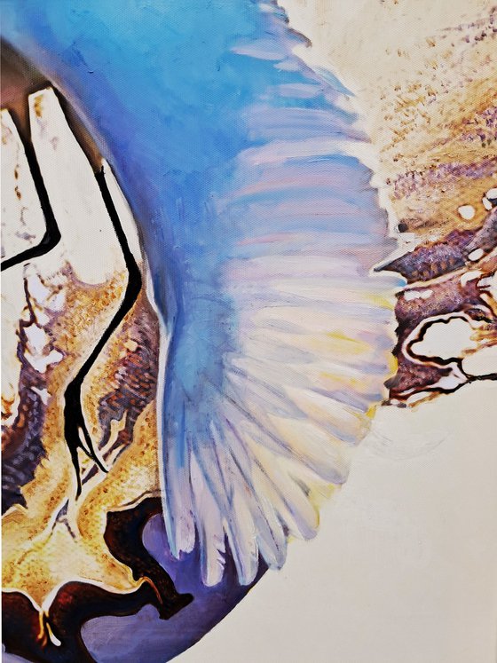 CRANES OVER THE STREAM