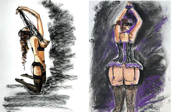 Women in black Set of 2
