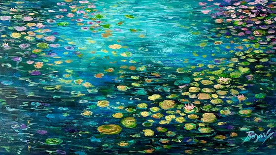 Blue Waterlily Pond - XXL