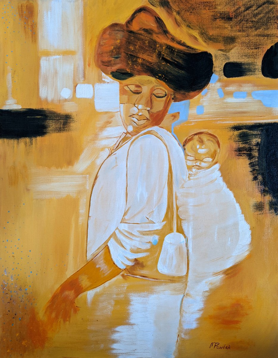 Mother And Child By Kasia Pawlak, 20 X 26, Artwork For Sale On Artfinder