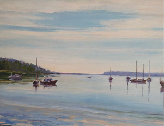 Morning sun over the bay (24x36x1.5")