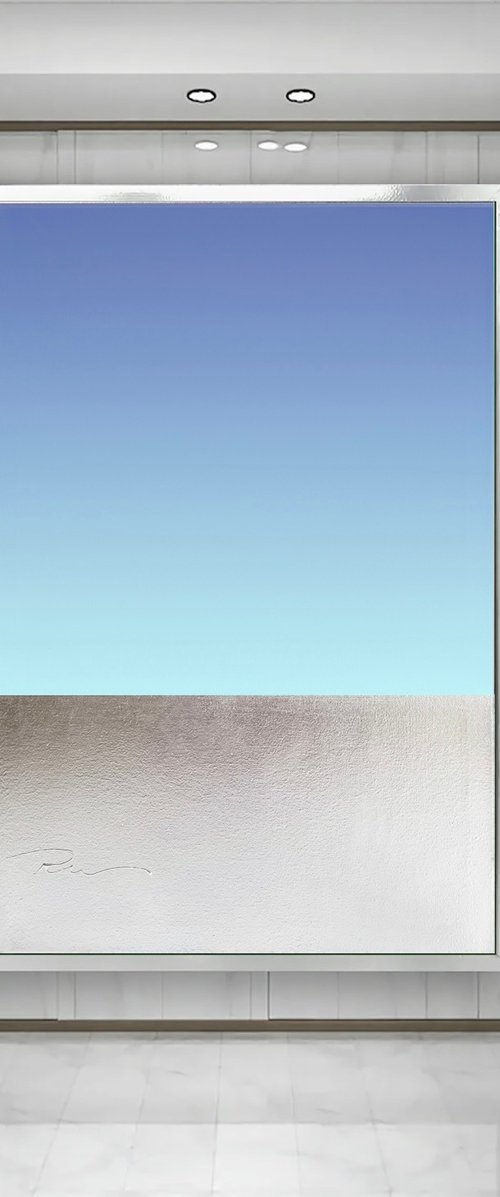 Minimalist Turquoise Seascape by Indie Ru