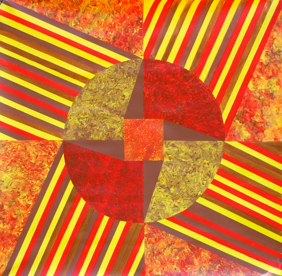 Large abstract Unblock yellow