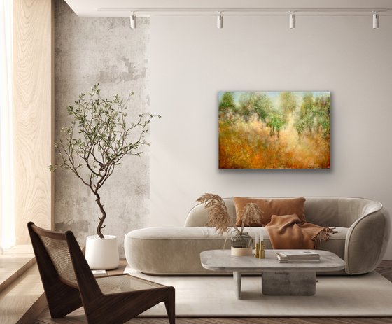 Forest of golden rays