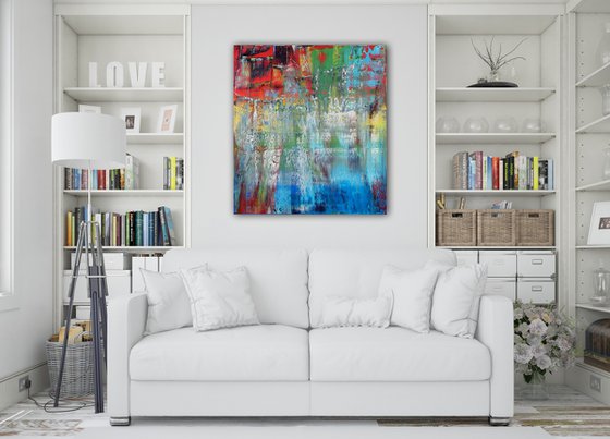 100x90 cm Abstract painting Original abstract artwork