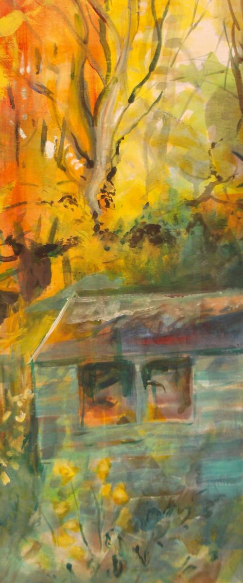 Autumn Shed 2 by Sandra Haney