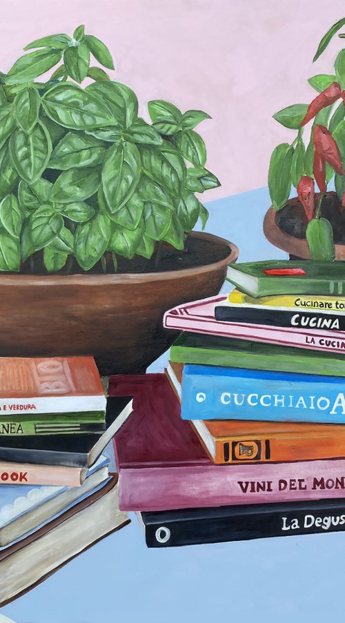 books and herbs by Laura Corre