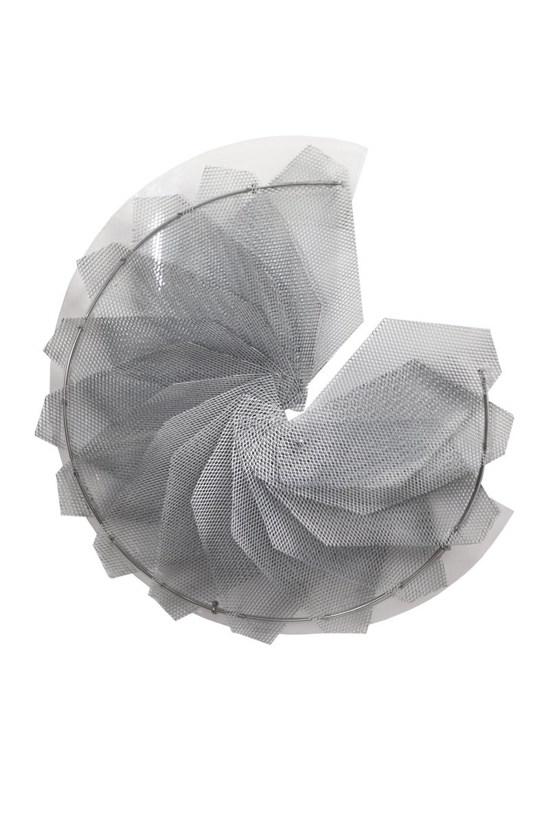 Geometric Abstract Relief By Evgeniq Ivanova, 24 X 24, Swirl, Original Artwork