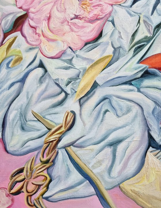 Still life with Pink flowers