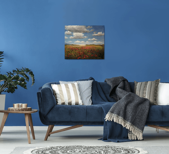 Poppies near the sea