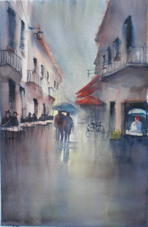 walking in a rainy day 4 by Giorgio Gosti